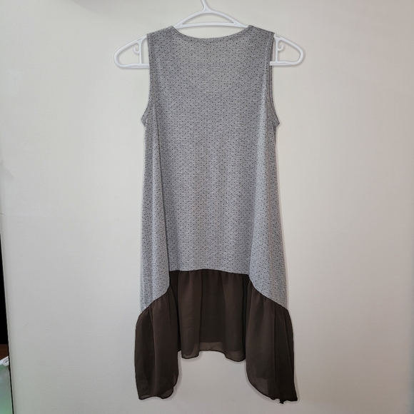 Women's Grey Brown Shift Dress - Picture 2 of 7